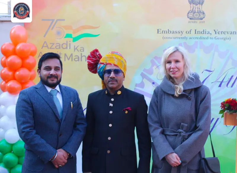 Indian Students of ARIU celebrated 74th Republic Day at Embassy of India, Armenia